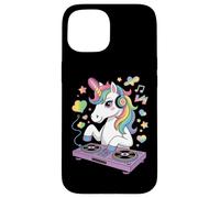 Unicorn Dj Spinning Magic Mix Melody Vibes Case for iPhone 15