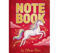 Unicorn Dot Grid Notebook - Large Cute White Unicorn on Red Cover: 8.5x11 Inch Bullet Journal for Girls, Kids and Teens | Dotted Matrix Pages for ... Magic Fantasy Stationery Gift by Olivia Flow