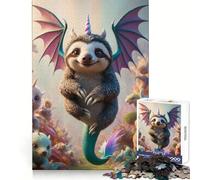 Unicorn Dragon Baby Sloth Hybrid Jigsaws for Adults1000 Pieces Logic Practice Peaceful Escape Clean Edges Unique Xmas Gift (50x75cm)