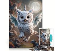 Unicorn Dragon Owl Hybrid Jigsaw 1000 Pieces Focus Building Toy Zero Gap Rewarding Activity for Rainy Days (50x75cm)