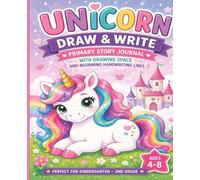 Unicorn Draw and Write Notebook for Kids: Primary Story Journal with Drawing Space and Beginning Handwriting Lines | Kindergarten Writing Practice Book (Ages 4-8)