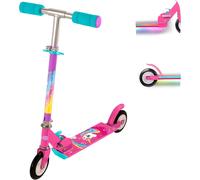 Unicorn Edition: Kids' Light-Up 2-Wheel Inline Scooter, Adjustable Handle 72-82cm, Easy Fold, 50kg Max, Ages 5+