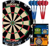 Unicorn Electronic Dartboard | Smartboard | Traditional Sisal Bristle | Connects to Bluetooth Scorebuddy App | includes 6 Steel Tip Darts | Eclipse Professional