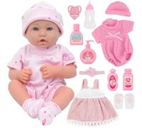 UNICORN ELEMENT 14 Inch Reborn Doll with Baby Doll Clothes and Accessories, 14 Inch Reborn Vinyl Body, Doll Set with Pacifier, Bottle Etc., Gift for Girls Boys