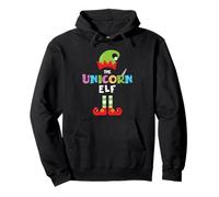 Unicorn Elf Matching Group Family Magical Christmas Party Pullover Hoodie