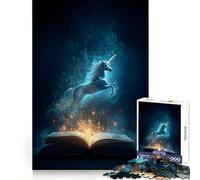 Unicorn Emerging from Book Jigsaw Puzzle for Teenagers 1000 Pieces Thought Training Soft Distraction Uniform Cut Holiday Present (50x75cm)