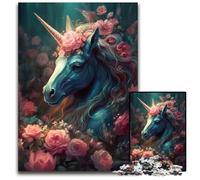 Unicorn Enchanted Isle 1000Pieces Puzzle Gifts Wooden Puzzles Challenging DIY Brain Teaser Perfect Family Game Or Decorative Gift 1000 PCS(75x50cm)