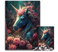 Unicorn Enchanted Isle Pc Adults Jigsaw Puzzle paper Jigsaw for TeenagersFamily FunDIY Brain Teaser Game Gift 1000 PCS(38x26cm)
