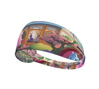 Unicorn Fairy Tale Elastic Sports Headband, Unisex Headband, Wicks Moisture and Eliminates Excess Sweat, Suitable for Sports Such As Football, Running and Yoga, Etc.