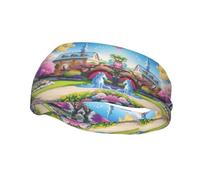 Unicorn Fairy Tale Fashionable Sports Decorative Sweatband, Breathable, Soft and Sweat-Wicking, Made of 100% Polyester