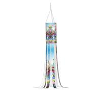 Unicorn Fairy Tale Pack Halloween Ghost Windsocks Flag with Lights Hanging Lights Decor for Patio Garden Party