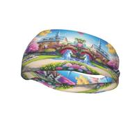 Unicorn Fairy Tale Printed Sports Sweatband, Quickly Stops Perspiration, Suitable for Fitness and Leisure Sports