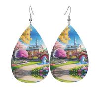 Unicorn Fairy Tale Teardrop-shaped leather earrings are a luxurious and fashionable accessory suitable for women, showcasing individual charm.