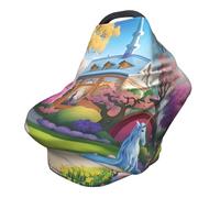 Unicorn Fairy Tale Versatile full-print Stroller Chair Cover/Nursing Cover, specially designed for your baby
