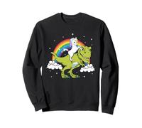 Unicorn Fantasy Dinosaur Tyrannosaurus T-Rex Rainbow Cloud Sweatshirt