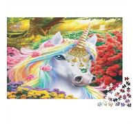 Unicorn Fantasy-Magic Forest Art Style 1000 Piece Jigsaw Puzzle on Sustainably Sourced Board Jigsaw Puzzles for Cognitive Exercise As Rainy Day Activities for Adults 70x50cm/1000pcs