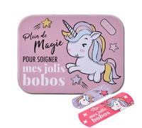 Unicorn Flexible Plasters in Metal Tin Box, Waterproof & Breathable First Aid Plasters for Kids & Adults, Latex-Free, Hypoallergenic, Easy Removal & Skin-Friendly, Two Sizes, 24 Plasters