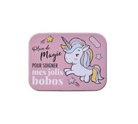 Unicorn Flexible Plasters in Metal Tin Box, Waterproof & Breathable First Aid Plasters for Kids & Adults, Latex-Free, Hypoallergenic, Easy Removal & Skin-Friendly, Two Sizes, 24 Plasters