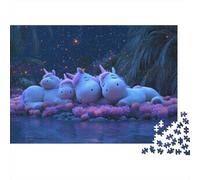 Unicorn Foals Wooden Jigsaw Puzzle 1000 Piece for Adults Fun Toy Intellectual Game Decoration Stress Relief Toy Education Game Relaxation And Intelligence 52x38cm/1000pcs