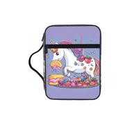 Unicorn Food04 Print Bible Storage Bag For Men Women Waterproof Religious Organizer Scripture Holder