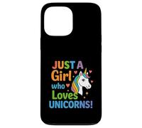 Unicorn for girls with rainbow and heart Case for iPhone 13 Pro Max