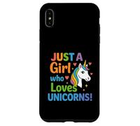 Unicorn for girls with rainbow and heart Case for iPhone XS Max