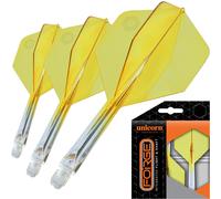 Unicorn Forge Integrated Dart Flights & Shafts - Medium Length for Smooth Throws, Reliable Accuracy & All-Round Control - Integrated Flight System -