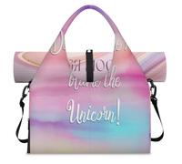 Unicorn Funny Sports Duffel Bag for Women Men Unicorn Weekend Overnight Bag with Shoe Compartment Shoulder Tote Luggage Bag for Yoga Gym Travel