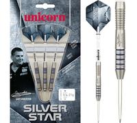(21 Grams) Unicorn Darts Silver Star 3 Gary Anderson 80% Tungsten Precision Steel Tip Set