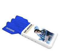 Unicorn Gary Anderson Slider Darts Case | Holds 1 Fully Loaded Set of Darts | Adjustable to 160mm Long | Blue & White | Lanyard & Carabiner