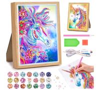 Unicorn Gifts for 6 7 8 9 10 11 12 Year Old Girls, Arts and Crafts for Kids Age 6-12 Diamond Art Set Night Light Toys 5-12 Craft Kits Kids Horse Gifts for Girls Birthday Presents 6-7-8-9-10 Year Old