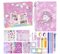 Unicorn Gifts for Girls, Journaling Supplies Kids Toys Age 4-12 Teenage Girls Gifts Stationery Set for Girls Birthday Gifts for Girls Toys Age 5-12