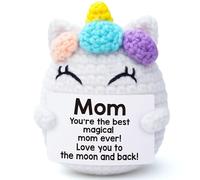 Unicorn Gifts for Mom Mothers Birthday Gifts from Daughter Son Kids, Handmade Mini Crochet Unicorns Presents for Mama Mommy First New Bonus Mother in Law Stepmom