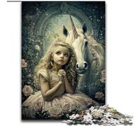 Unicorn Girl 1000 Piece Jigsaw Puzzle for Adults Teens, Suitable for Ages 14 And Up Family Fun It Is Ideal As A Gift for The Whole Family (50x75cm)