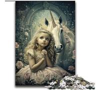 Unicorn Girl Jigsaw Puzzles for Teenagers, Educational Games DIY Toys with Matching Poster And Trivia Sheet for Age 14+ (70x100cm)
