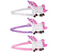 Unicorn Glitter Hair Slides - Pink - Purple - Silver