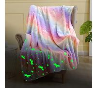 Unicorn Glow in The Dark Blanket Unicorns Gifts for Girls 60"x50" Luminous Rainbow Pink Unicorn Blanket Valentine Easter Christmas Birthday Gifts for Girls 1-12 Year Old Baby Toddler Kid Magic Blanket