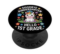 Unicorn Goodbye Kindergarten Hello 1st Grade Girls School PopSockets Adhesive PopGrip