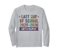 Unicorn Goodbye School Last Day 2026 Sign My Autographs Long Sleeve T-Shirt