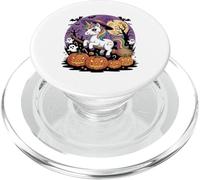 Unicorn Halloween - Pumpkin Jack-o’-Lantern & Spooky Moon PopSockets PopGrip for MagSafe