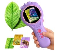 Unicorn Handheld Digital Microscope for Kids, Mini Portable Microscope Camera with Light 2.0" IPS Screen 5 Megapixels 4X Zoom Magnification STEM Toys Gift for 4-8 Years Old Boys Girls