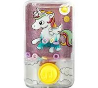 Unicorn Handheld Water Ring Toss Game, Mini Water Arcade Toy for Kids, Travel Water Hoop Game, No Battery Push Button Phone Toy, Fun Gift for Ages 3+
