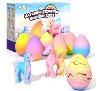 Unicorn Hatching Rainbow Eggs for Kids, 6 Pack Unicorn Toys Craft Kits Gift