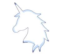 Unicorn Head Cutter - Stainless Steel - 75mm - Cake Decorating Biscuit Cookie Sugarcraft
