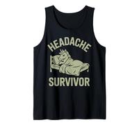 Unicorn Head Hurts Headache Survivor Tank Top