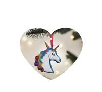 Unicorn Head Sculpture Pattern Car Air Fresheners 6 Pcs Heart Shape Hanging Aromatherapy Tablets Scented Fresheners For Bedroom Bathroom