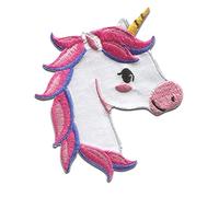 Unicorn Head Unicorns - Iron on Patches Adhesive Emblem Stickers Appliques, Size: 2.56 x 3.23 inches