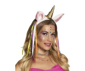 Unicorn headband with flashy bands for women
