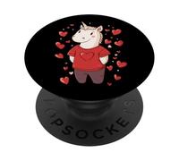 Unicorn Hearts Women's Love Valentine's Day Girls Unicorn PopSockets Adhesive PopGrip