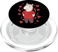 Unicorn Hearts Women's Love Valentine's Day Girls Unicorn PopSockets PopGrip for MagSafe